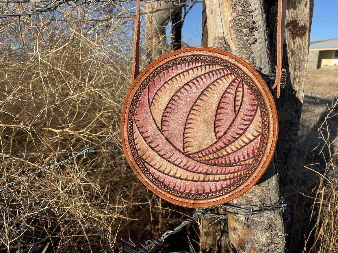 Wester Round Purse Handmade
