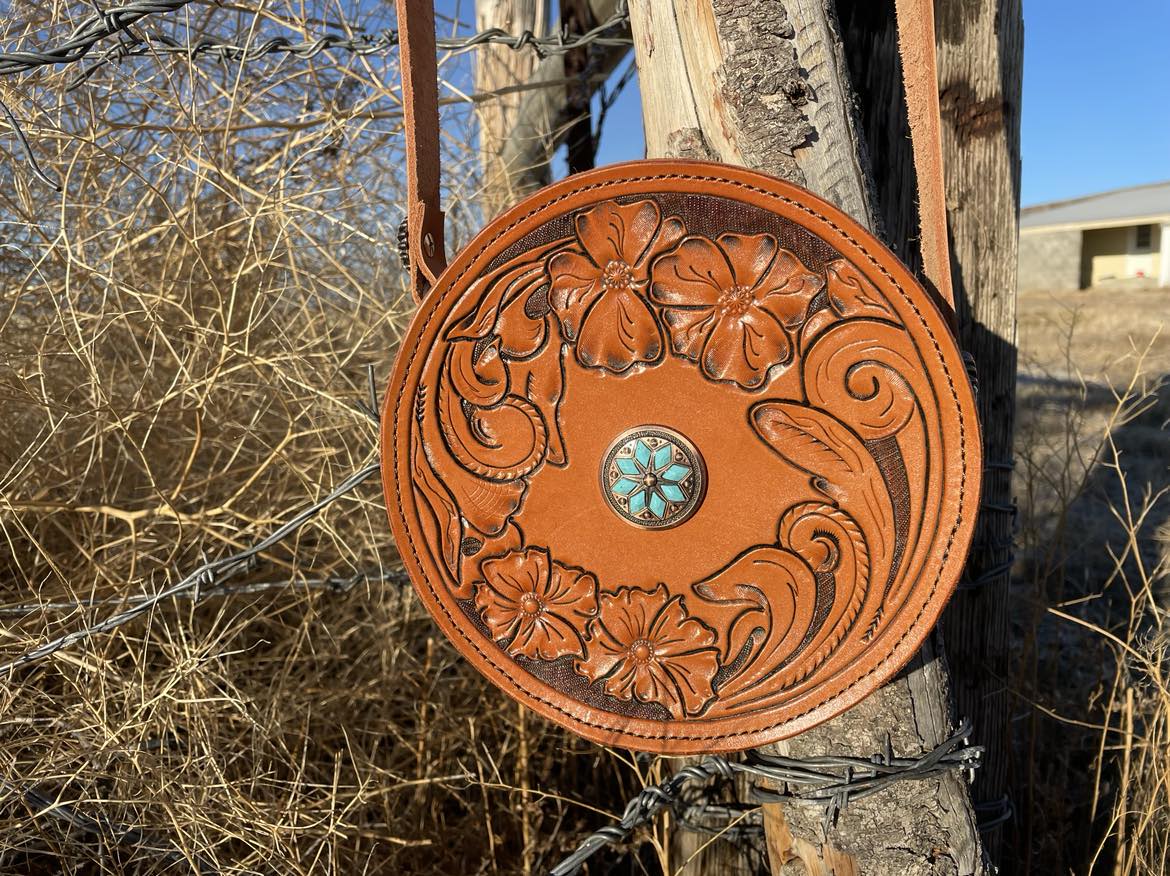 Wester Round Purse Handmade